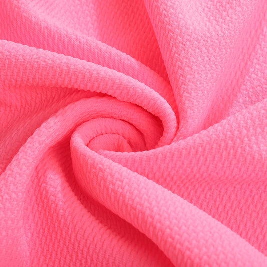 Neon Pink Liverpool Bullet Textured Fabric