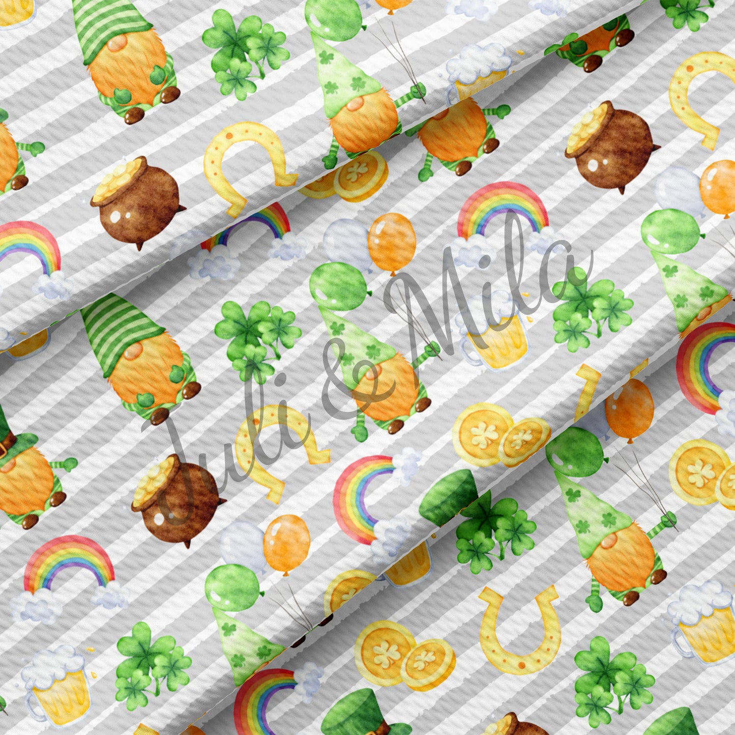 st Patrick’s day Printed Liverpool Bullet Textured Fabric (p6)