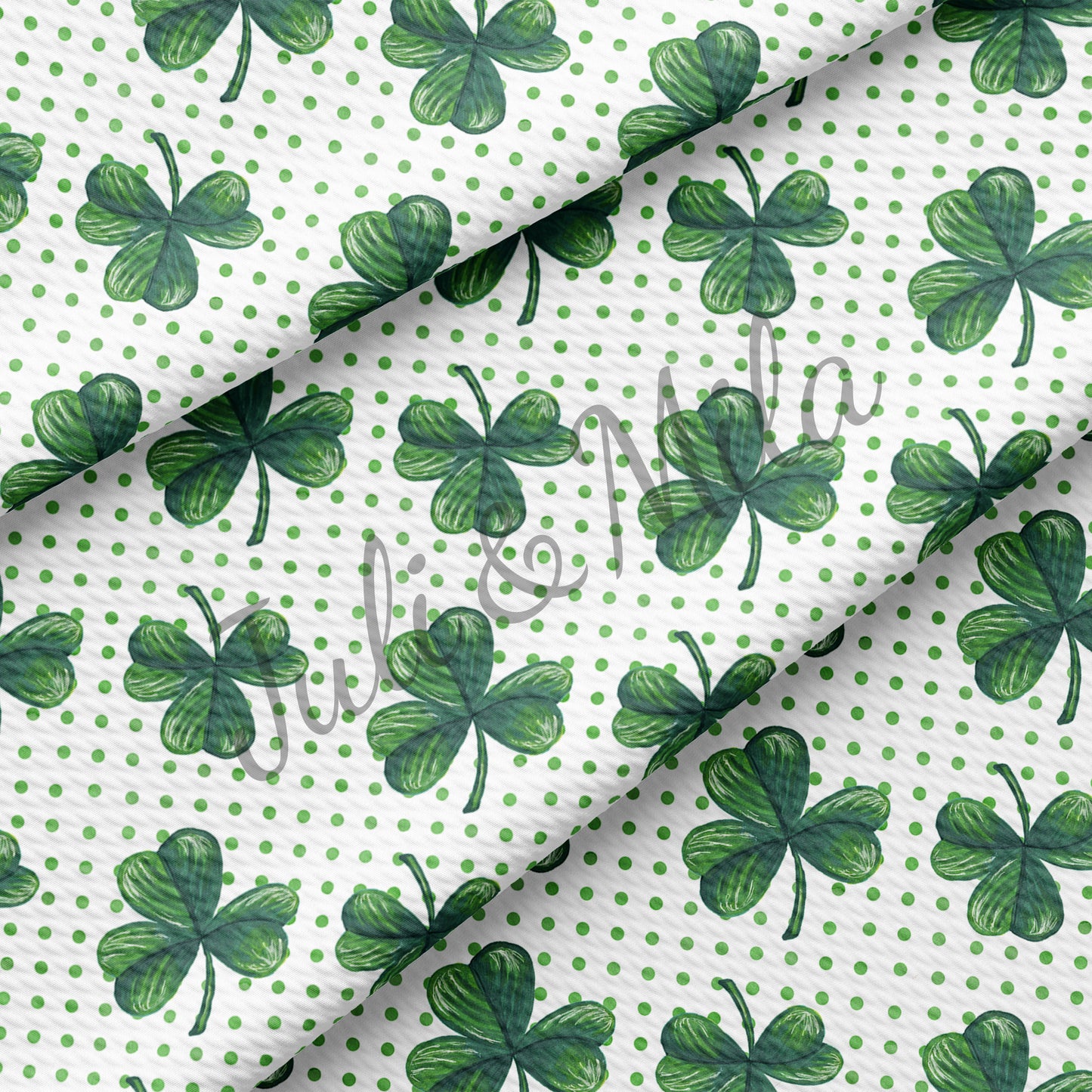 st Patrick’s day Printed Liverpool Bullet Textured Fabric  (p10)