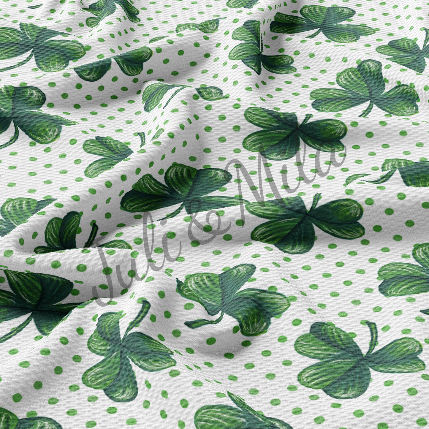 st Patrick’s day Printed Liverpool Bullet Textured Fabric  (p10)