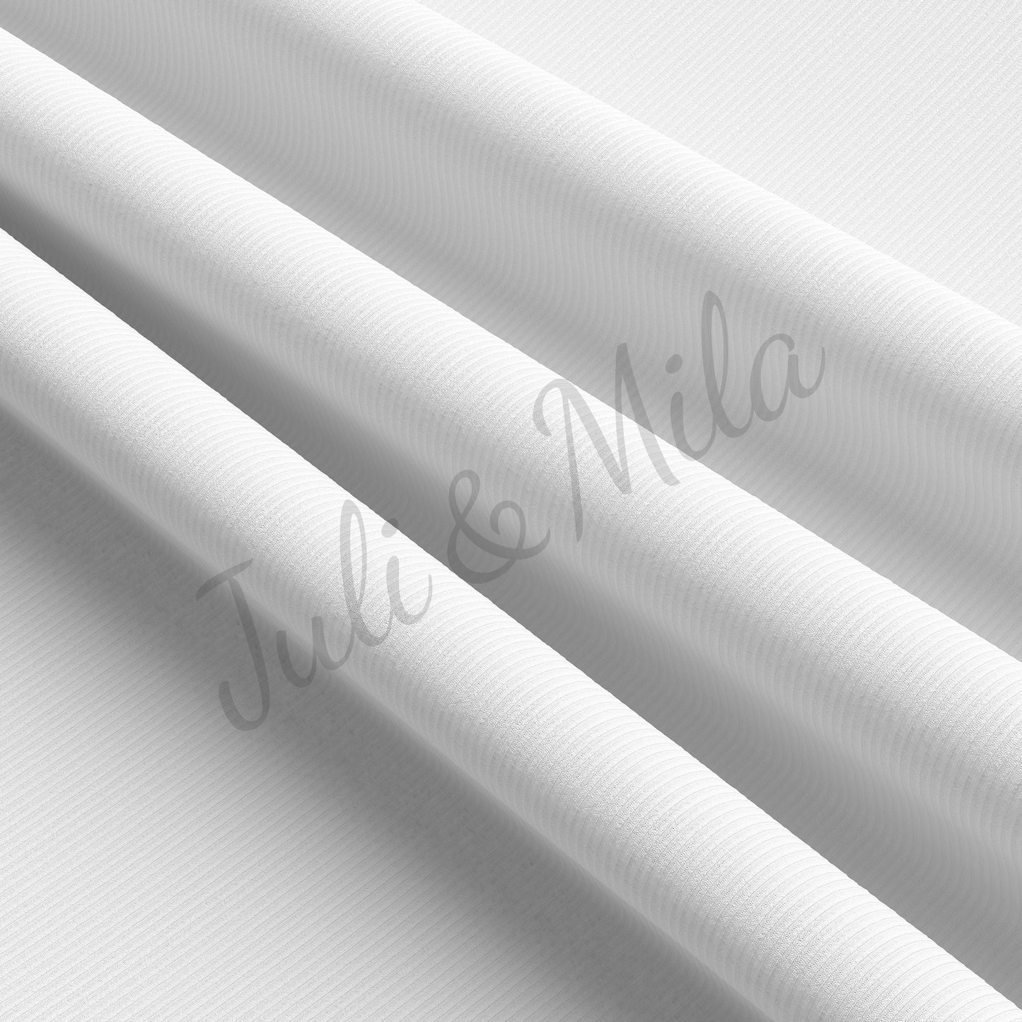 White Rib Knit Fabric