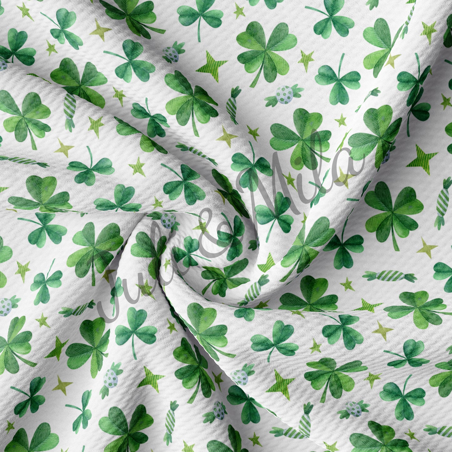 st Patrick’s day Printed Liverpool Bullet Textured Fabric (p9)