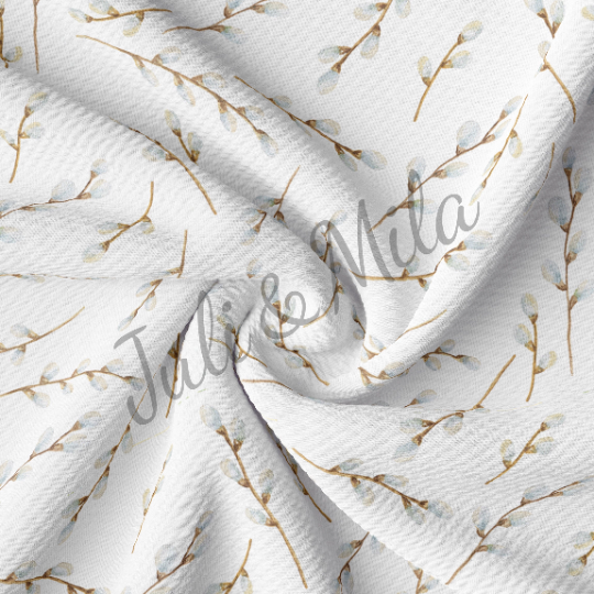 Printed Liverpool Bullet Textured Fabric Egg Bunny Pastel (E48)