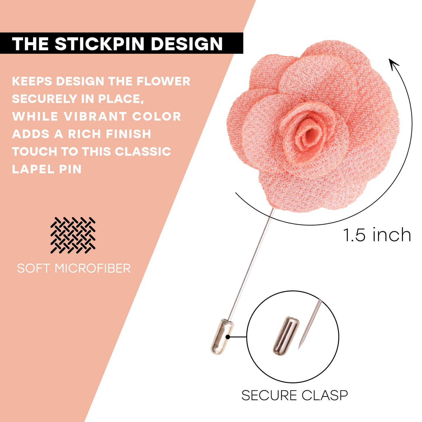 Wedding Boutonniere, Peach Flower Lapel Pin, Lapel Pin, Lapel Pin, Wedding Lapel Pin, Men Lapel Pin, Lapel Flower, Gift, Men&#39;s Lapel