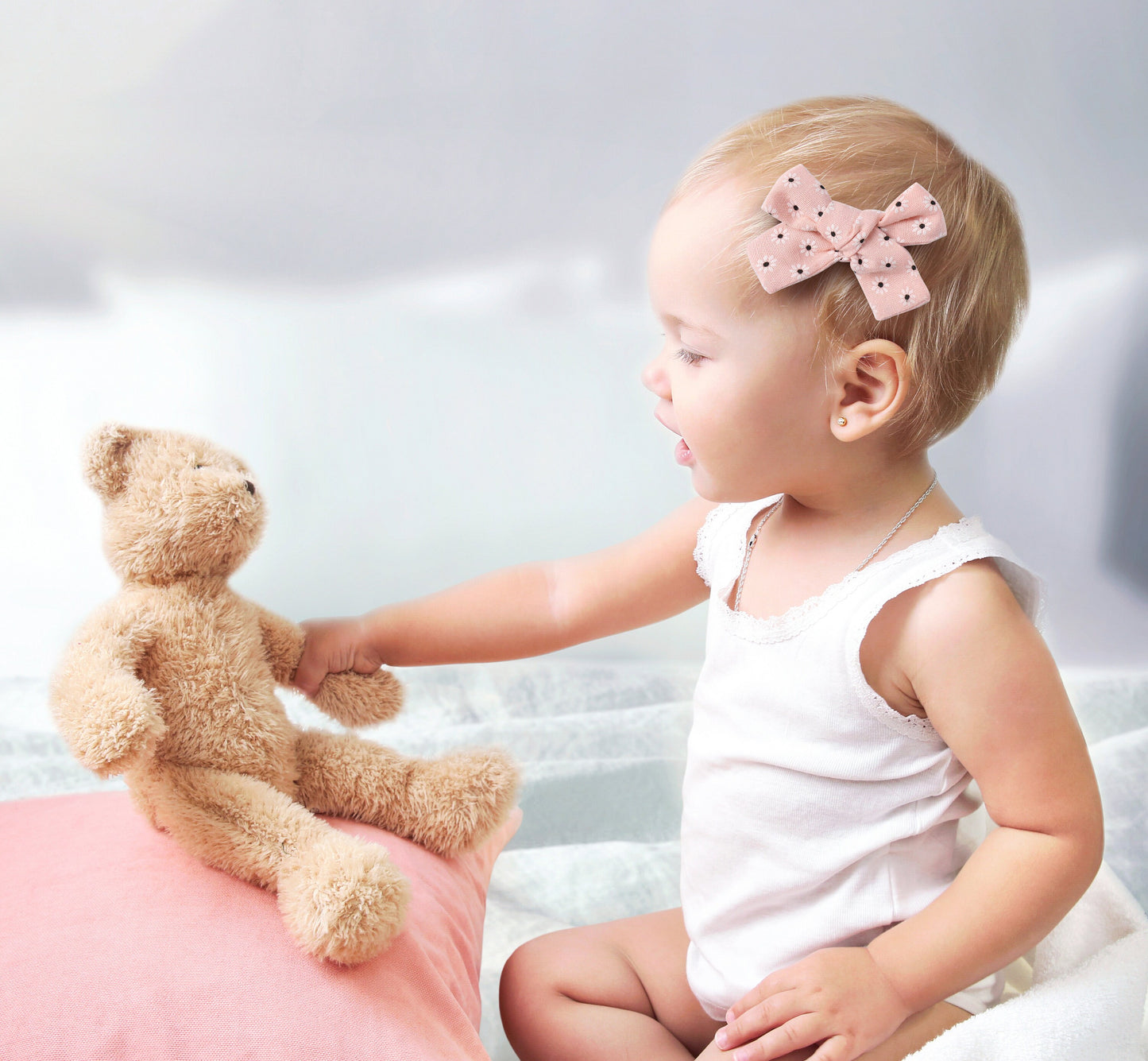 Linen hair bow clips bows for toddlers girls, school bow bows hair clips for girls barrettes alligator clip