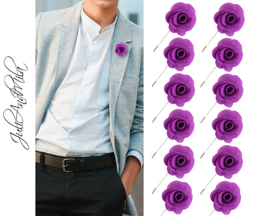 Grape Flower Lapel Pin, Purple Lapel Pin, Lapel Pin, Wedding Lapel Pin, Men Lapel Pin, Lapel Flower, Wedding Boutonniere, Gift, Men&#39;s Lapel