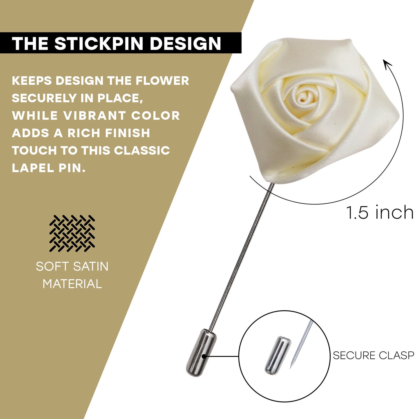 Flower Lapel Pin, Ivory Lapel Pin, Lapel Pin, Wedding Lapel Pin, Men Lapel Pin, Lapel Flower, Wedding Boutonniere, Gift, Men&#39;s Lapel