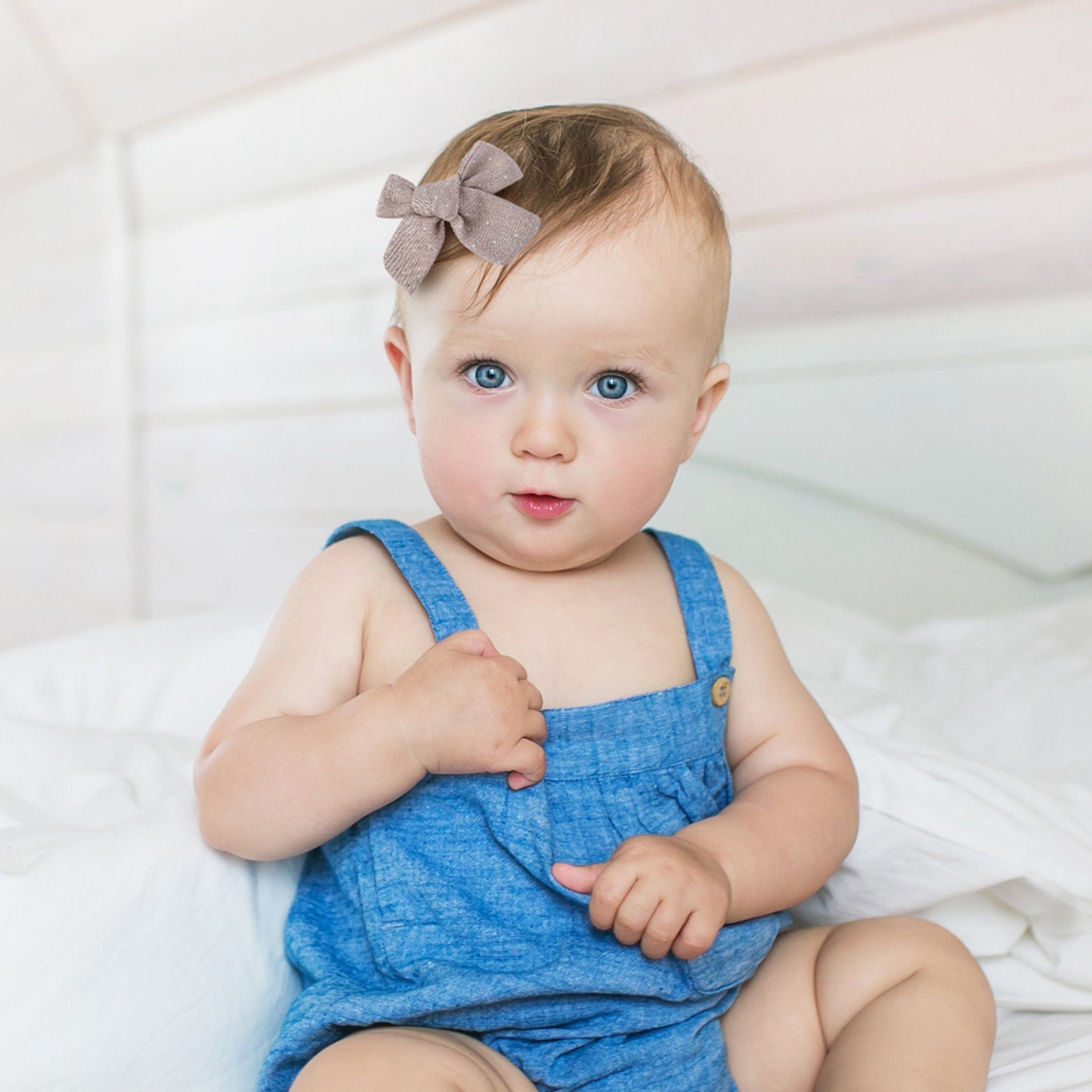 Polka Dot Linen hair bow clips bows for toddlers girls, school bow bows hair clips for girls barrettes alligator clip