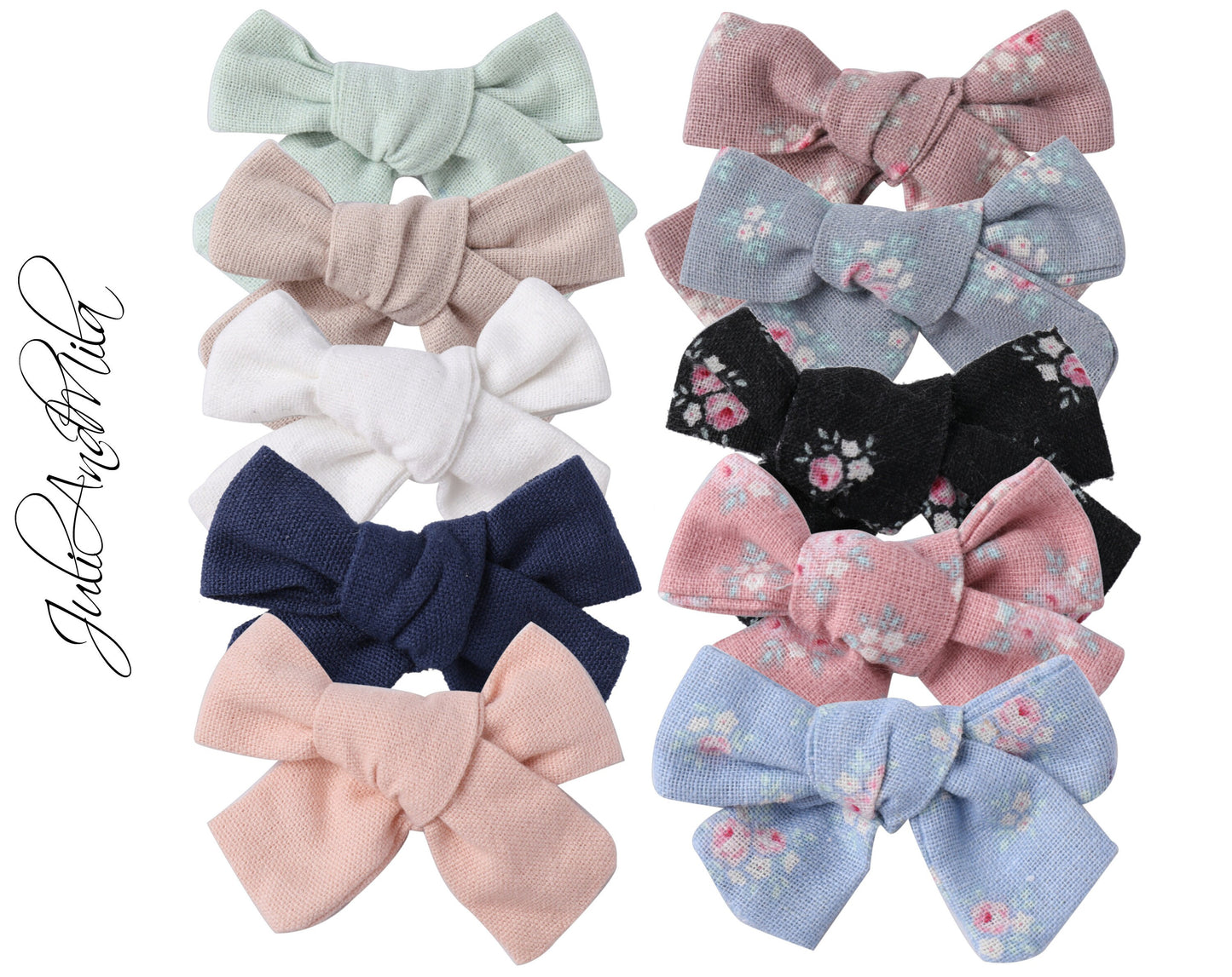 Linen hair bow clips bows for toddlers girls, school bow bows hair clips for girls barrettes alligator clip
