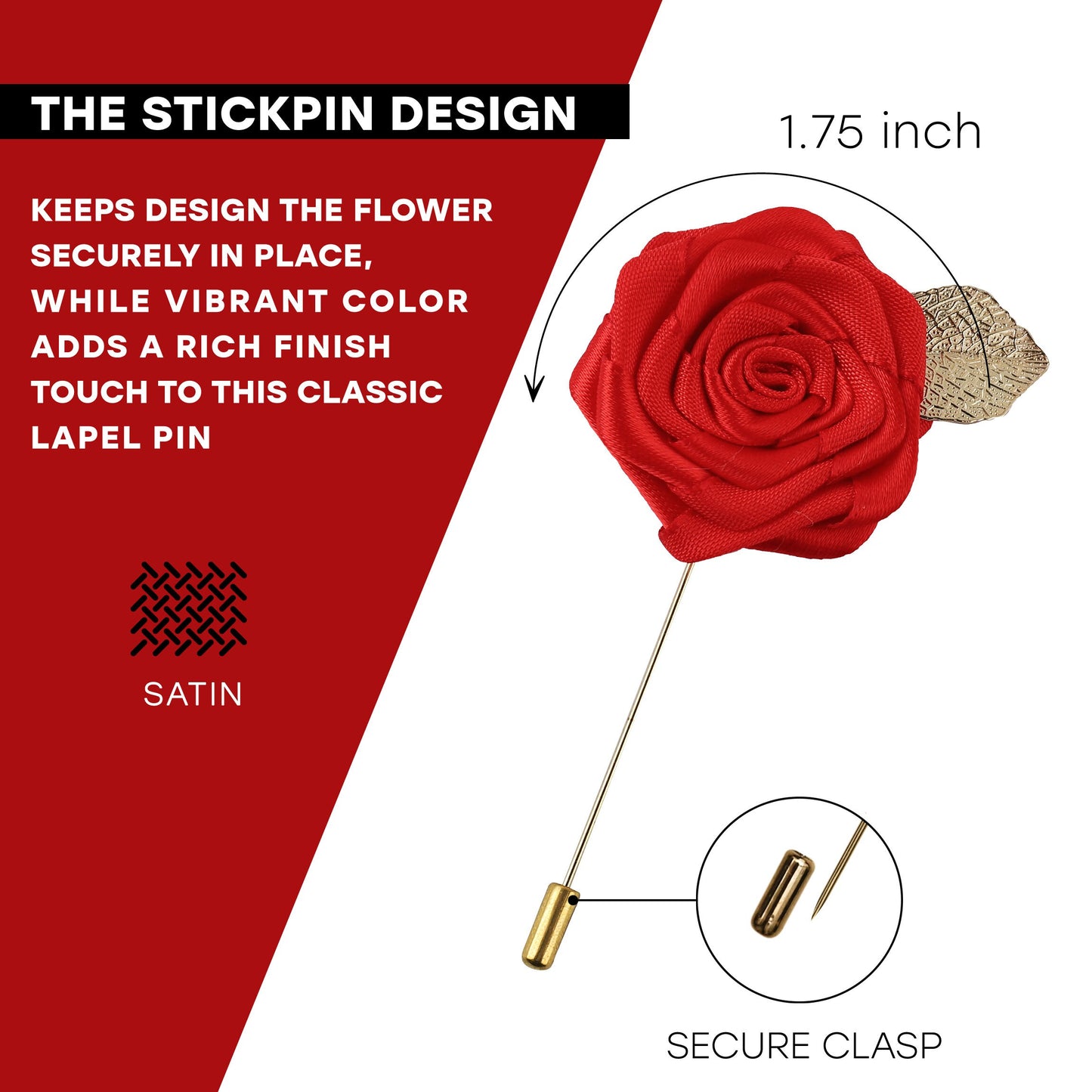 Flower Lapel Pin, Red Lapel Pin, Lapel Pin, Wedding Lapel Pin, Men Lapel Pin, Lapel Flower, Wedding Boutonniere, Gift, Men&#39;s Lapel