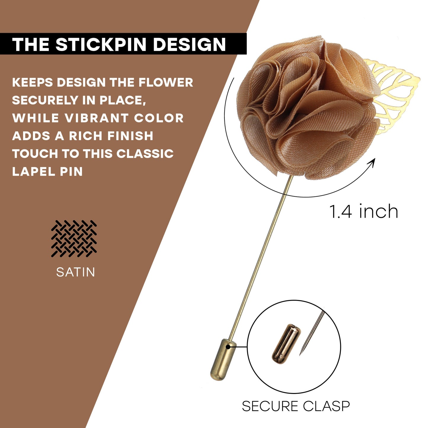 Flower Lapel Pin, Bronze Lapel Pin, Lapel Pin, Wedding Lapel Pin, Men Lapel Pin, Lapel Flower, Wedding Boutonniere, Gift, Men&#39;s Lapel