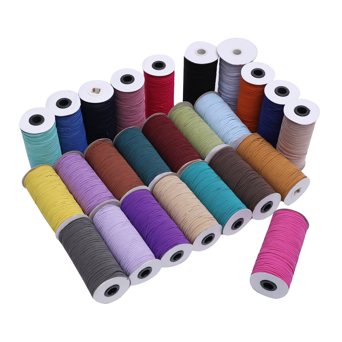 White 1/8 inch Elastic Roll - Elastic for Face Mask - Skinny Elastic - Elastic by the yard Thin Elastic for Face Mask 3 mm Rope Cord