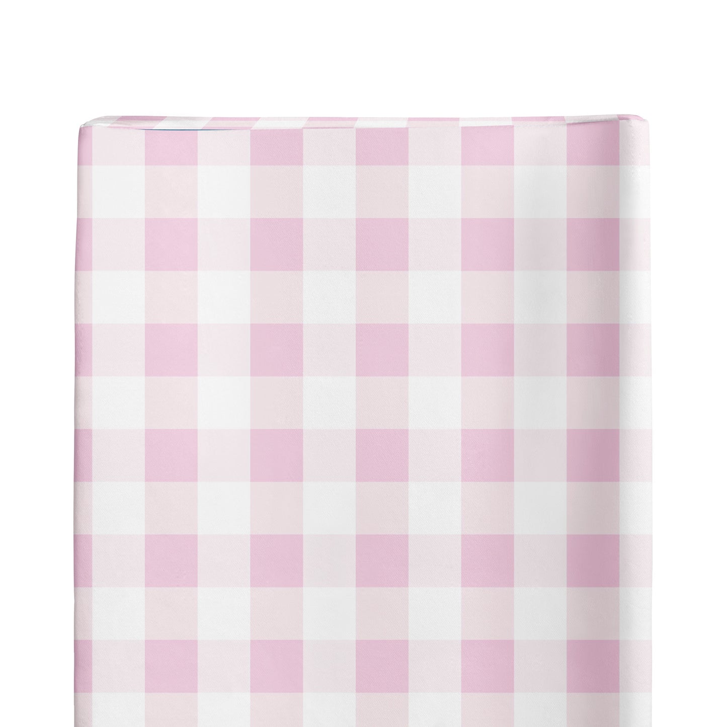 Changing Pad Cover Girl, 100% Cotton, Baby Changing Table Covers for Girls, Farmhouse Nursery Decor Pink Gingham Plaid Squares