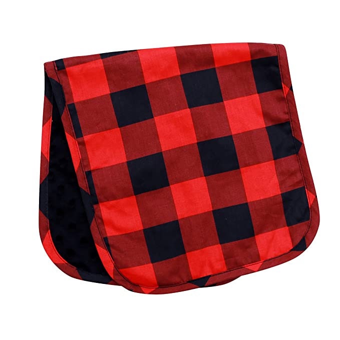 Burp Cloths Boy, Cotton Minky Baby Burp Cloth, Woodland Nursery Decor for Boys Buffalo Plaid Deer Antlers Arrows Collection