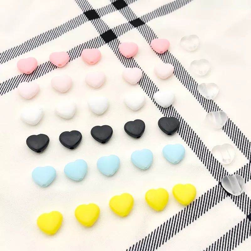 Cord Locks Soft Silicone Toggles for Drawstrings Elastic Stoppers Elastic Stopper - Heart Shaped