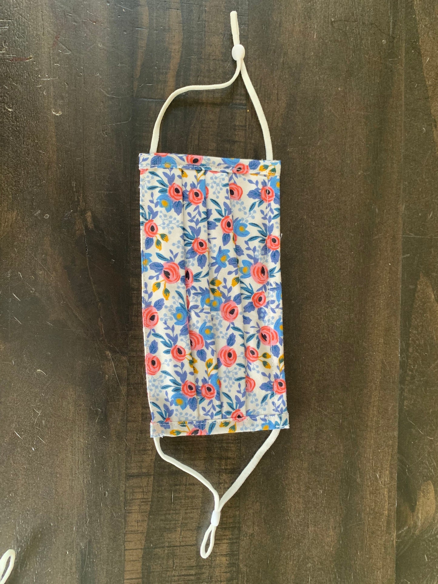 Face Mask with Nose Wire Adjustable Ear Loops Covering Fabric Washable 100% Adult Breathable Three Layer Floral Reusable For Women and kids