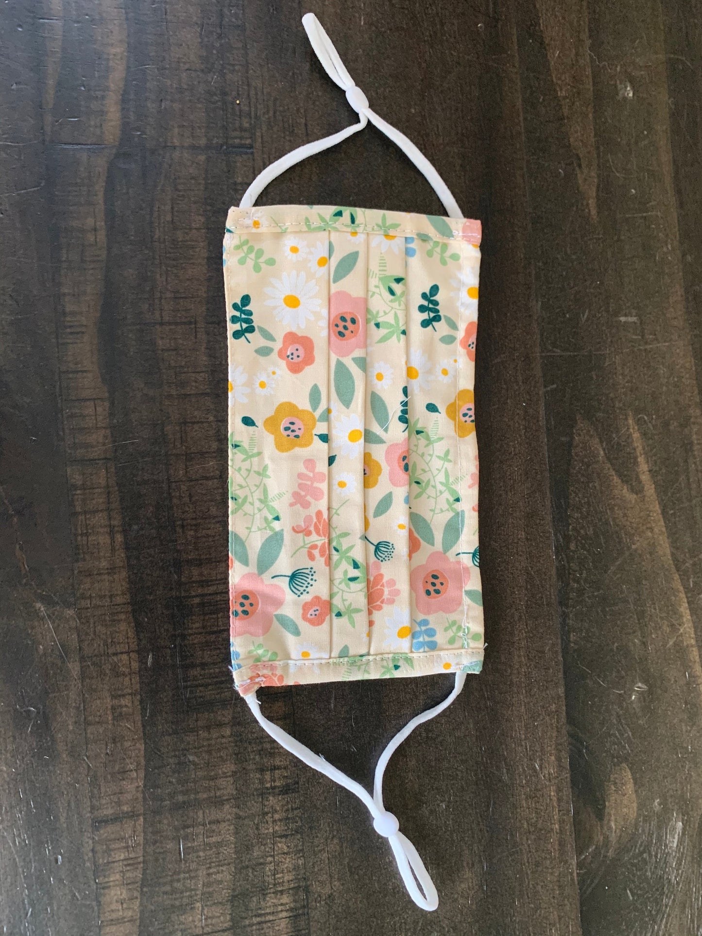 Face Mask with Nose Wire Adjustable Ear Loops  Covering Fabric Washable 100% Breathable Three Layer Floral Reusable