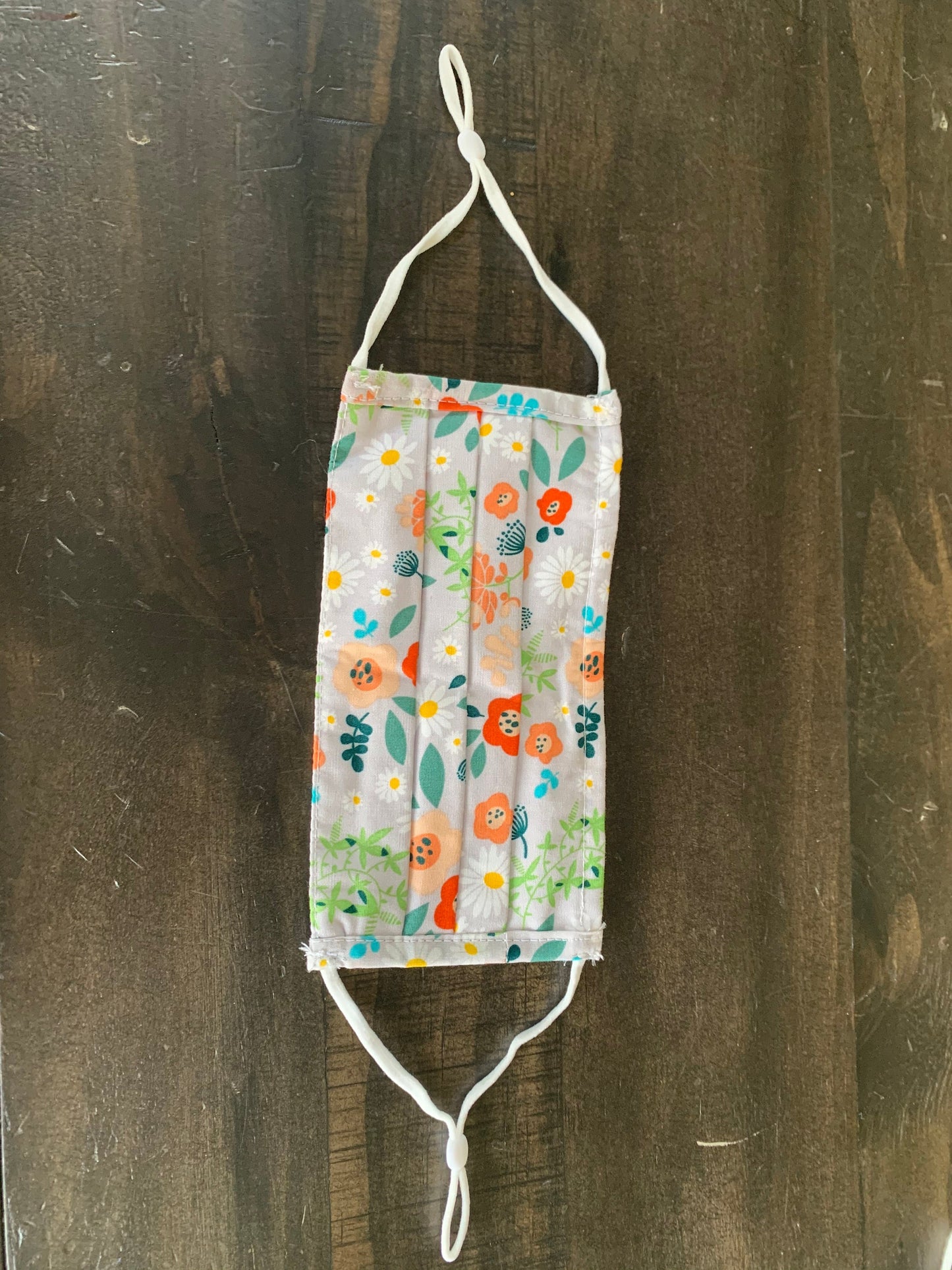 Face Mask with Nose Wire Adjustable Ear Loops  Covering Fabric Washable 100% Breathable Three Layer Floral Reusable