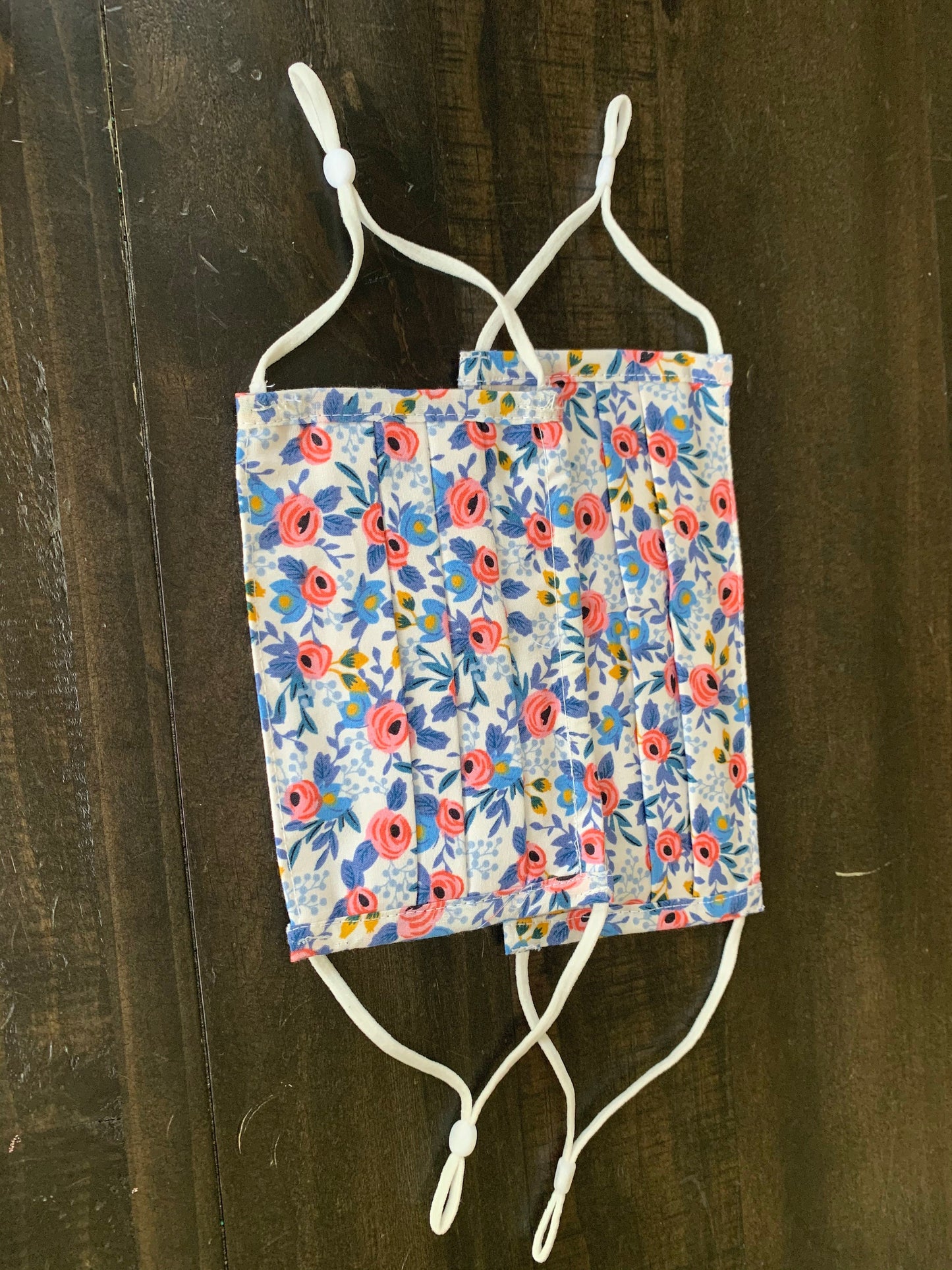 Face Mask with Nose Wire Adjustable Ear Loops Covering Fabric Washable 100% Adult Breathable Three Layer Floral Reusable For Women and kids