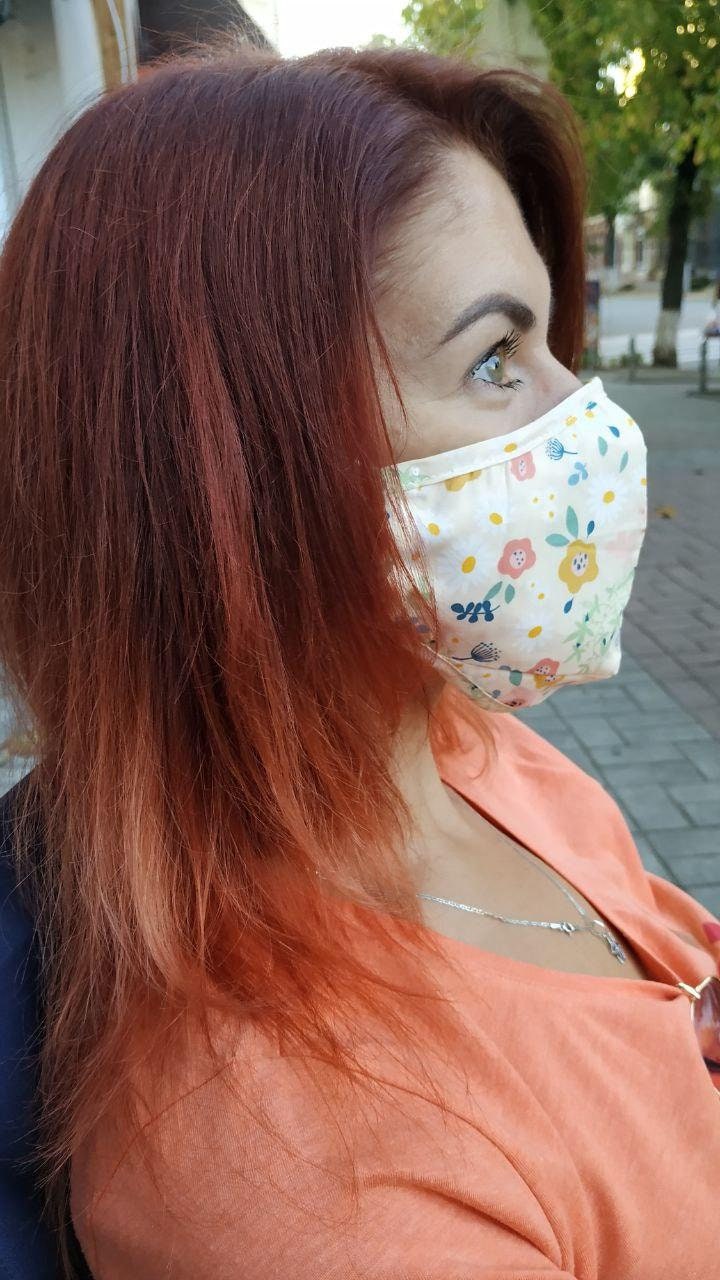 Reusable Face Mask with Nose Wire and Filter Pocket Covering with Adjustable Straps Cloth Washable Women Floral Designer Triple Layer Masks