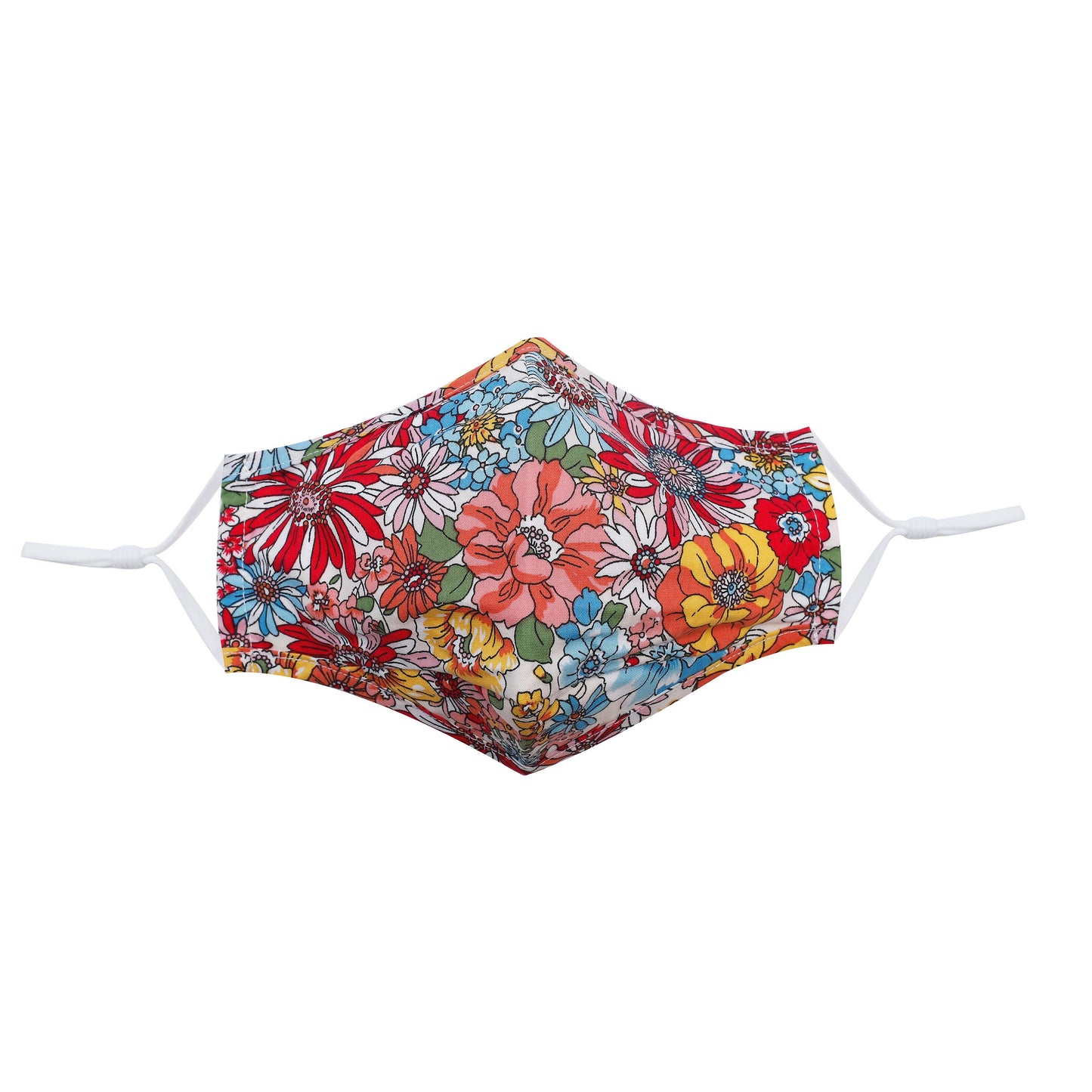 Reusable Face Mask with Nose Wire and Filter Pocket Covering with Adjustable Straps Cloth Washable Women Floral Designer Triple Layer Masks