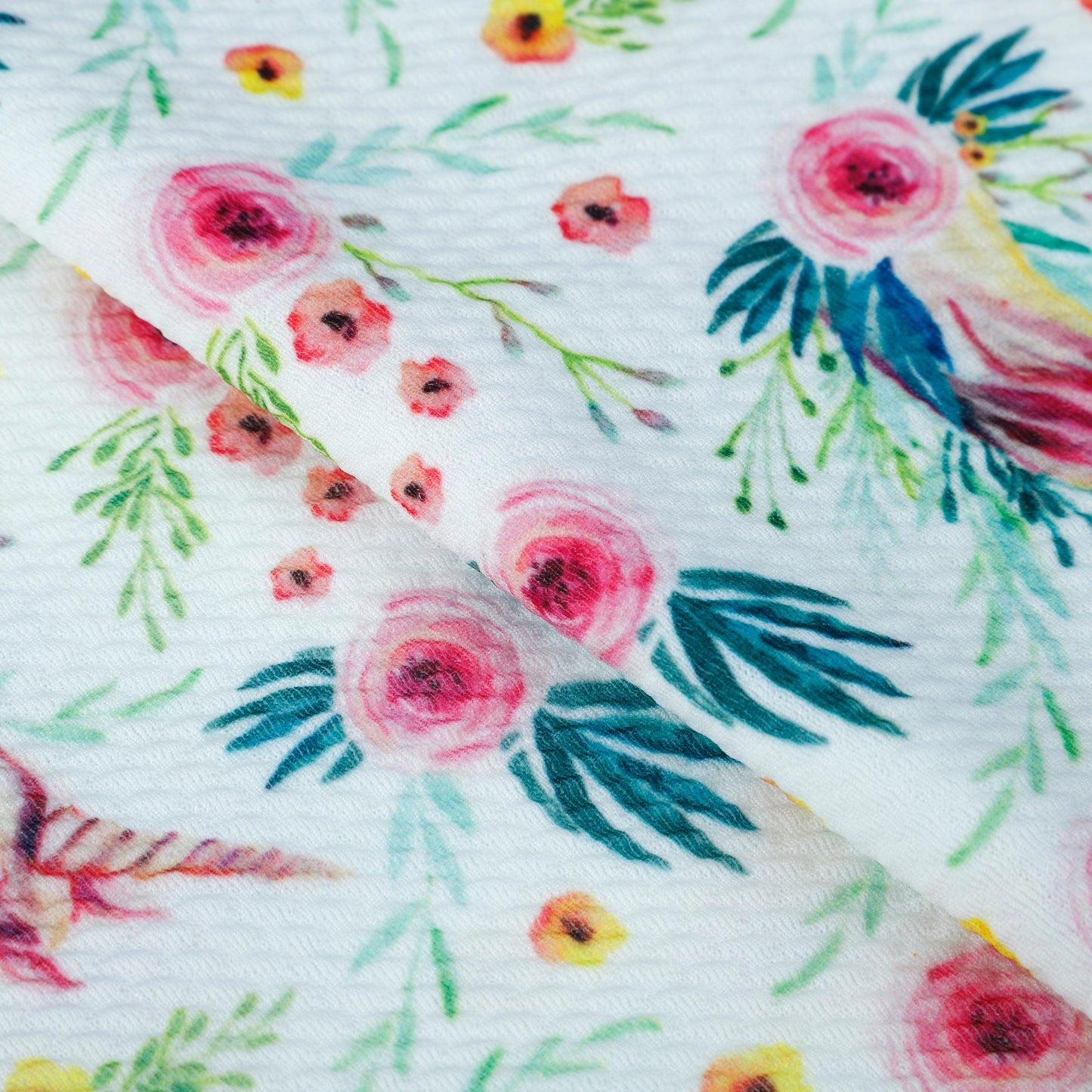 Unicorn Bullet Textured Fabric  Floral (F10)