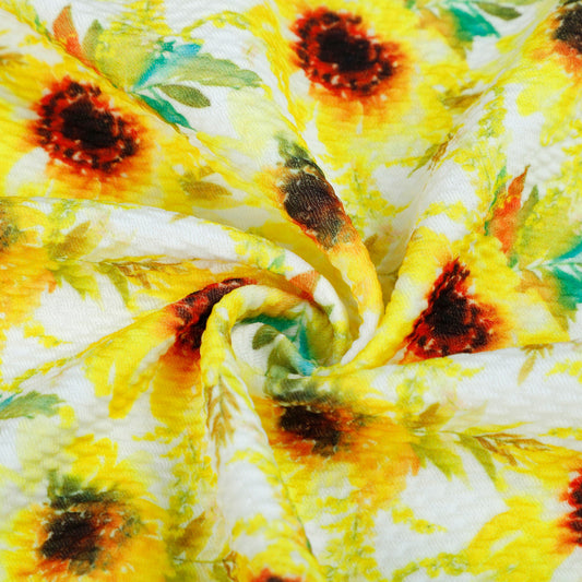 Bullet Textured Fabric  Sunflowers (F13)