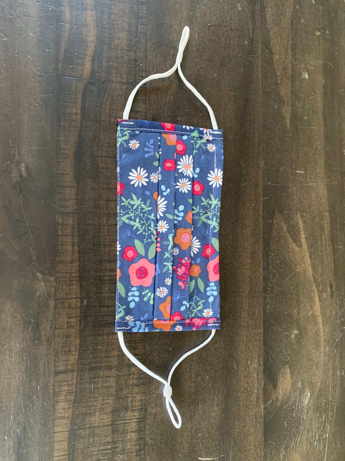 Face Mask with Nose Wire Adjustable Ear Loops Covering Fabric Washable 100% Adult Breathable Three Layer Floral Reusable For Women and kids