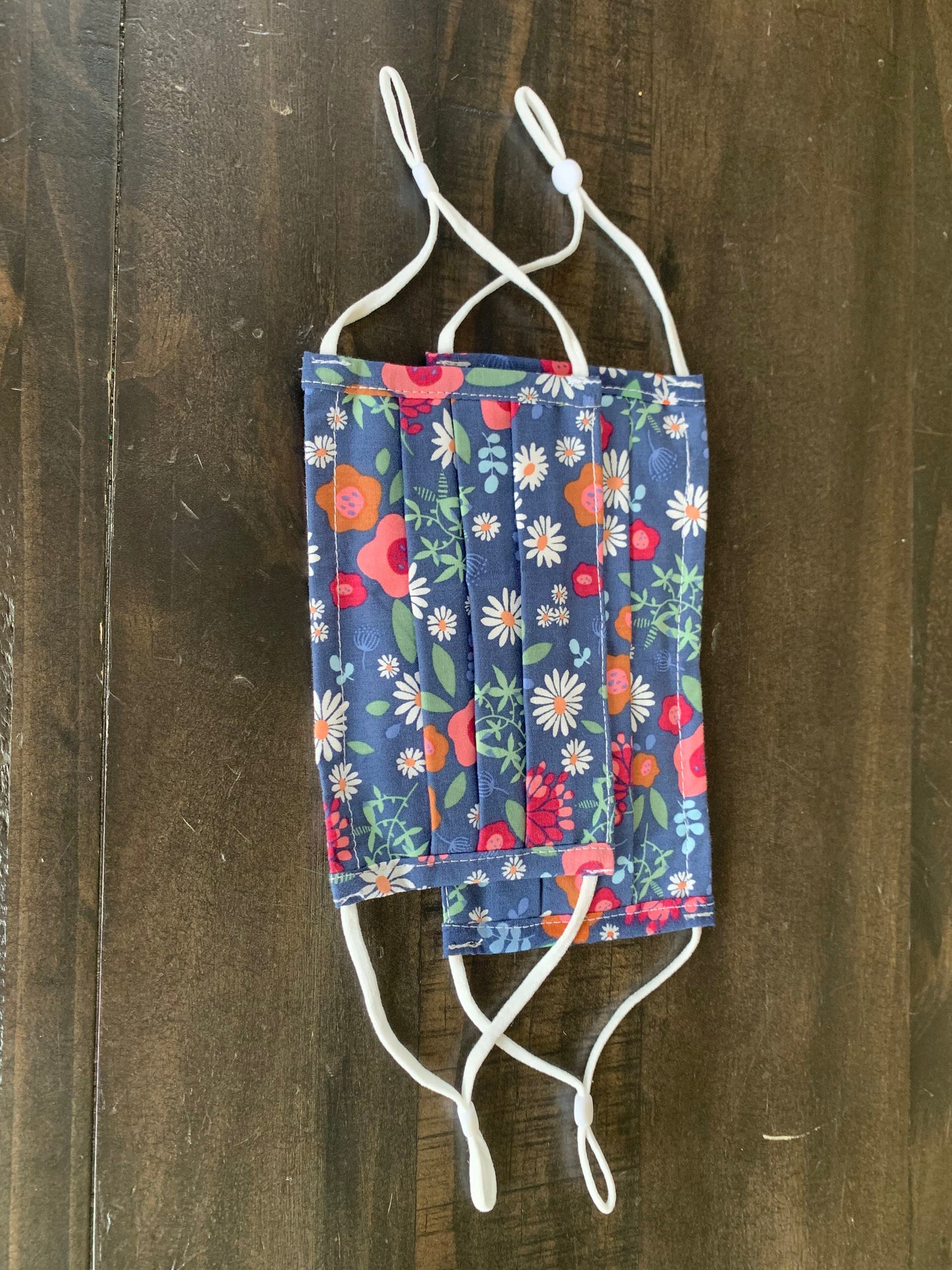 Face Mask with Nose Wire Adjustable Ear Loops Covering Fabric Washable 100% Adult Breathable Three Layer Floral Reusable For Women and kids