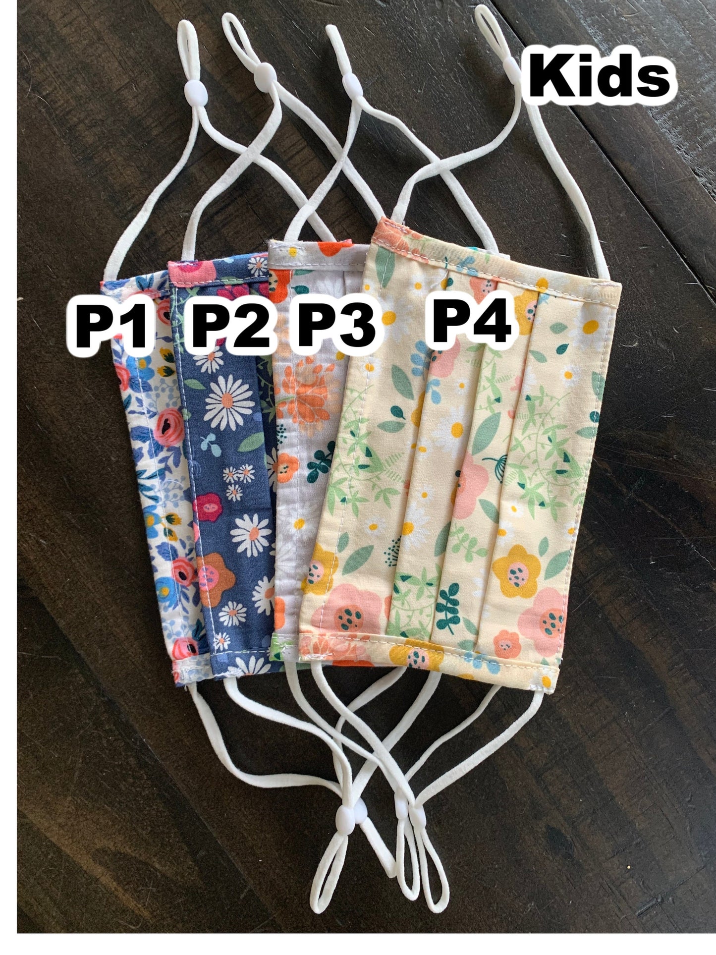 Face Mask with Nose Wire Adjustable Ear Loops Covering Fabric Washable 100% Adult Breathable Three Layer Floral Reusable For Women and kids