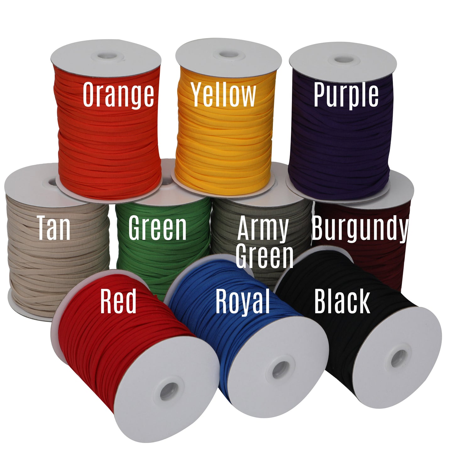 White Nylon Elastic Cord Rope 3mm Elastic for Face Mask, Skinny Elastic by the yard Thin Elastic DIY Mask making Black or White 1/8 inch