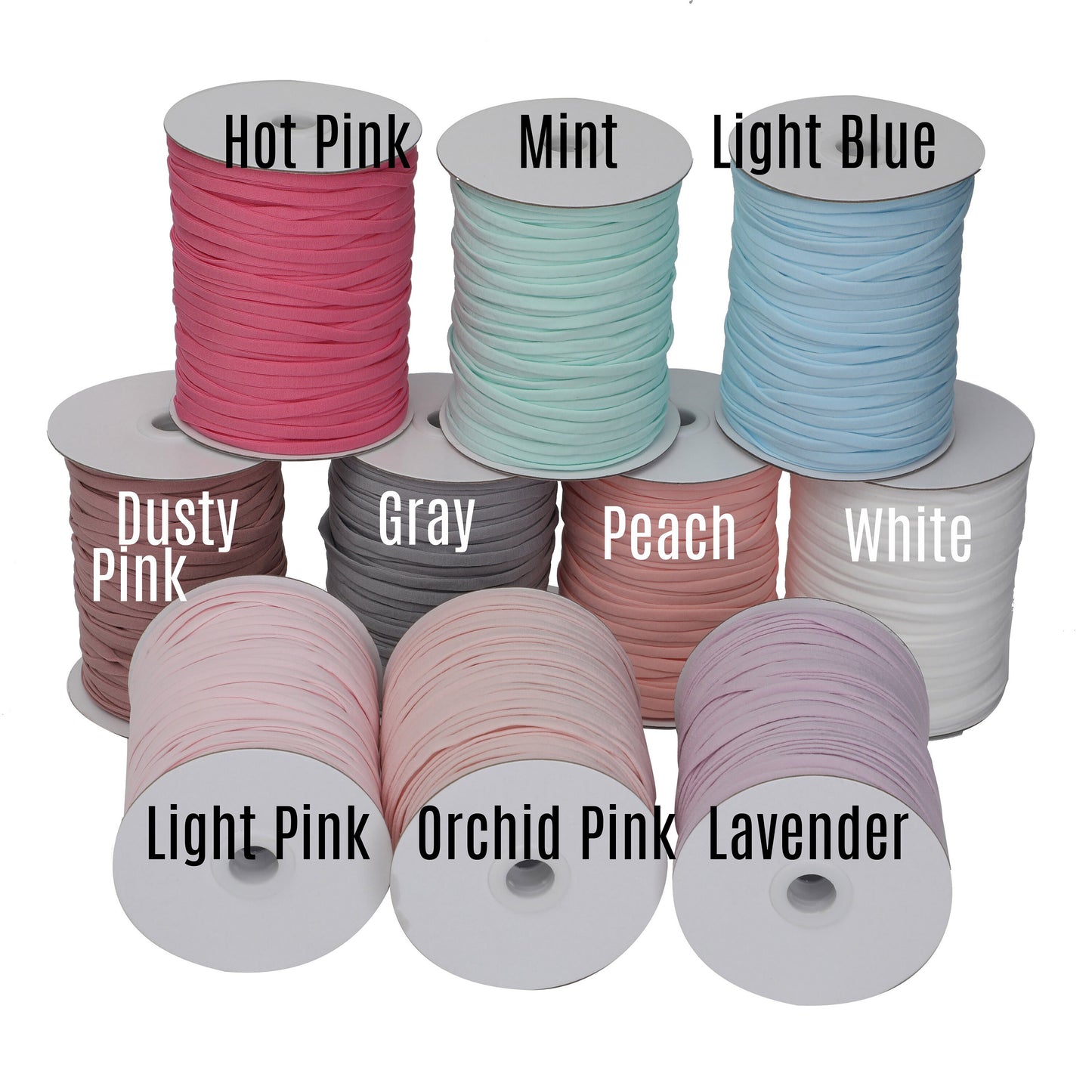 White Nylon Elastic Cord Rope 3mm Elastic for Face Mask, Skinny Elastic by the yard Thin Elastic DIY Mask making Black or White 1/8 inch