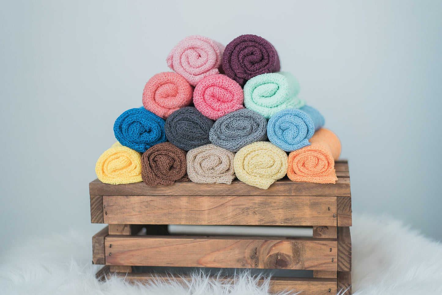 Newborn Photography Props Baby Photo Prop Stretch Wrap - 20 Colors to Choose from