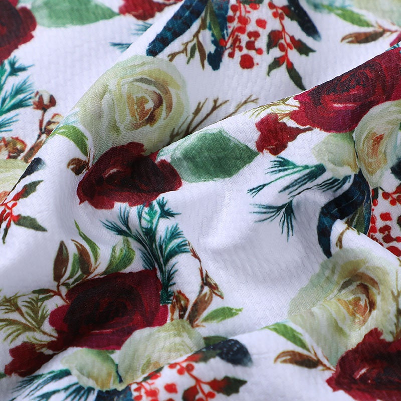 Christmas Floral Bullet Fabric AA689