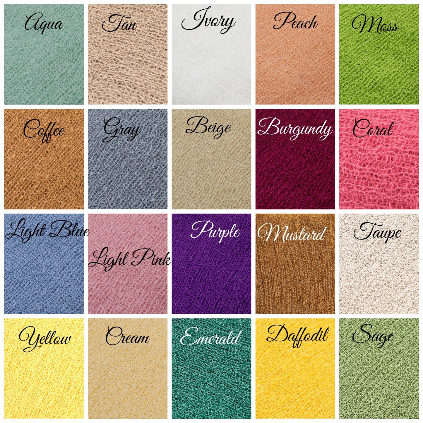 Newborn Photography Props Baby Photo Prop Stretch Wrap - 20 Colors to Choose from