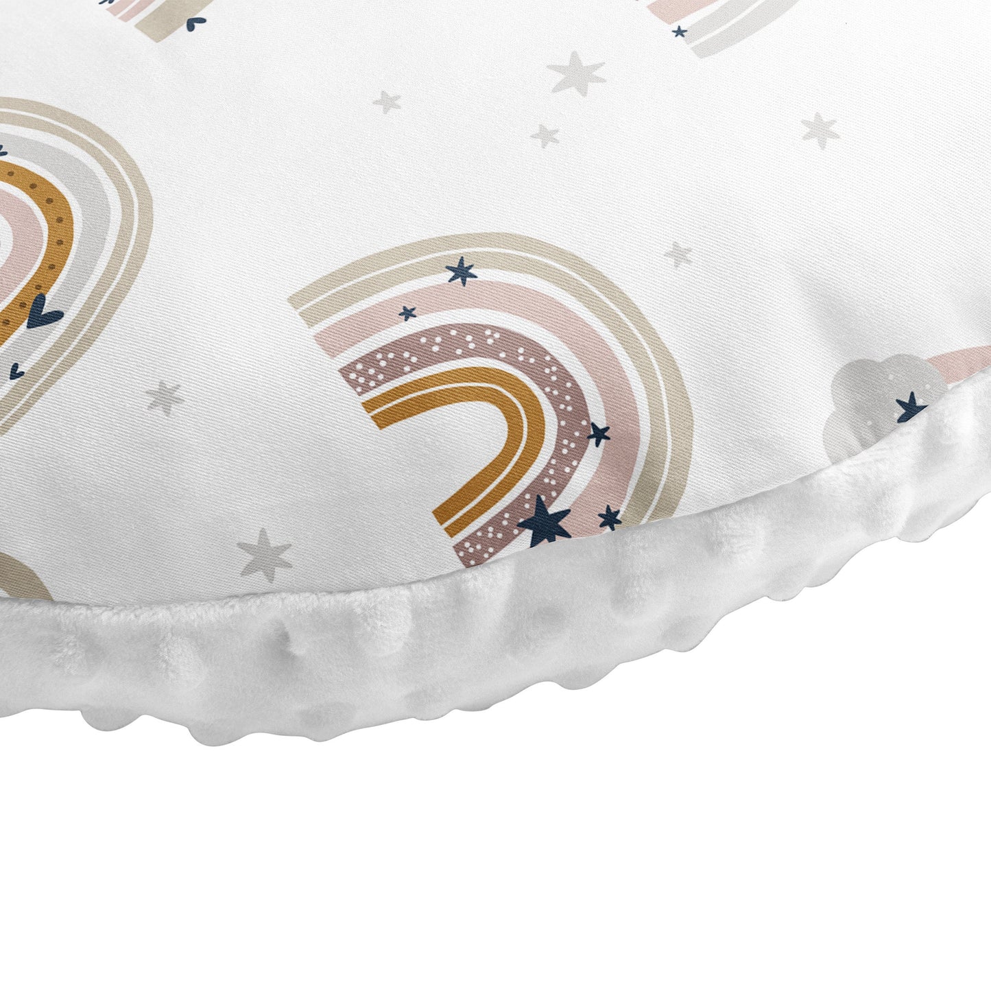 Nursing Pillow Cover,100% Cotton, Slipcover Minky Boy Girl - Woodland Nursery Decor for Baby Boys and Girls Pillow Cover Rainbows