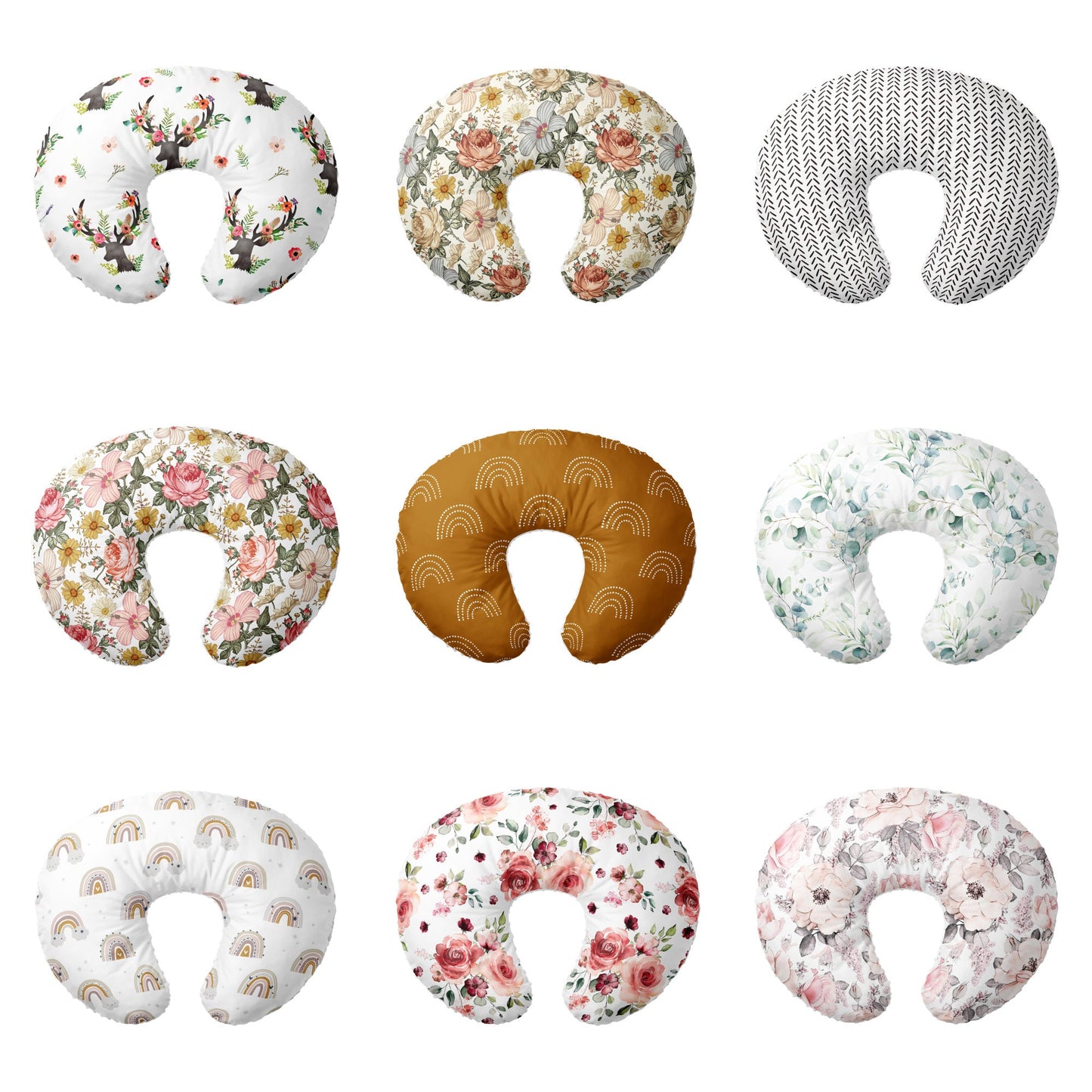 Nursing Pillow Cover, 100% Cotton Slipcover Minky Boy Girl - Woodland Nursery Decor for Baby Boys and Girls Pillow Cover