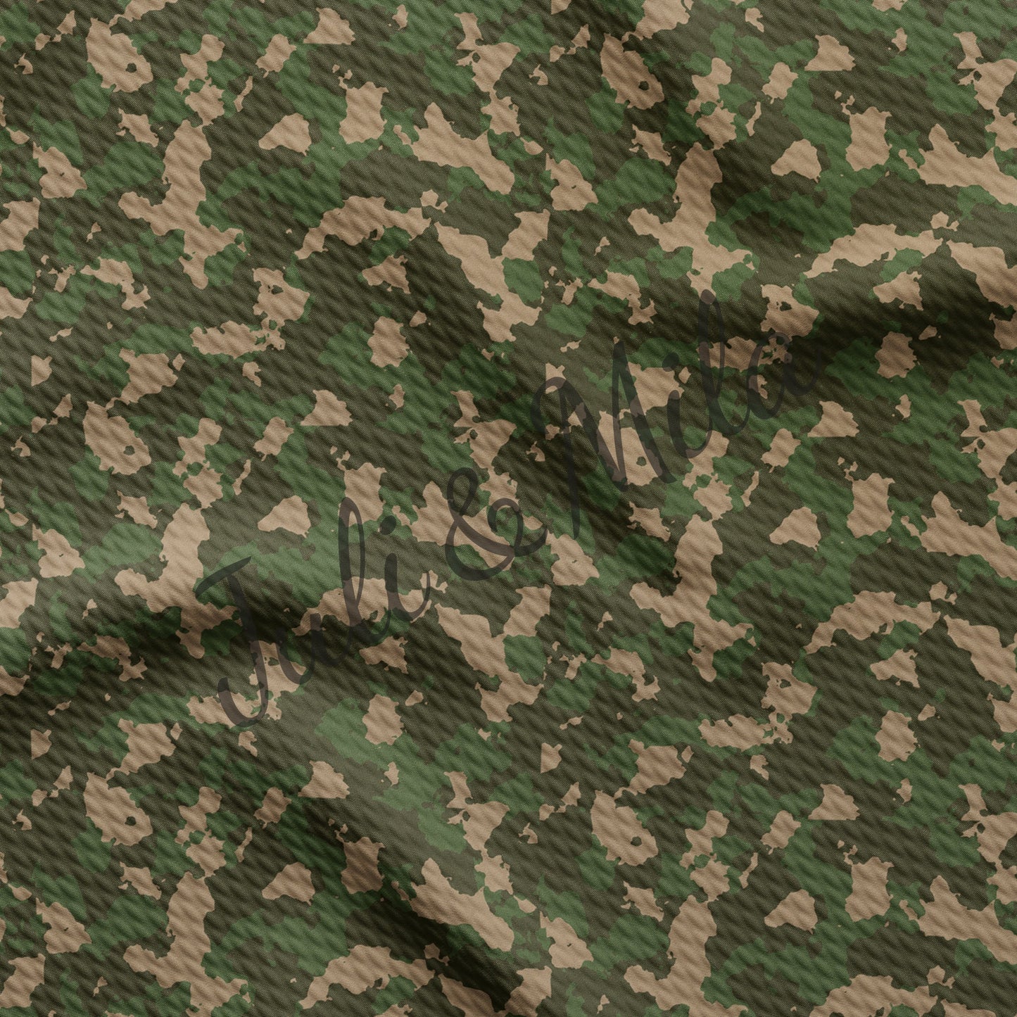 Camo Bullet Textured Fabric by the yard Camouflage Green AA250