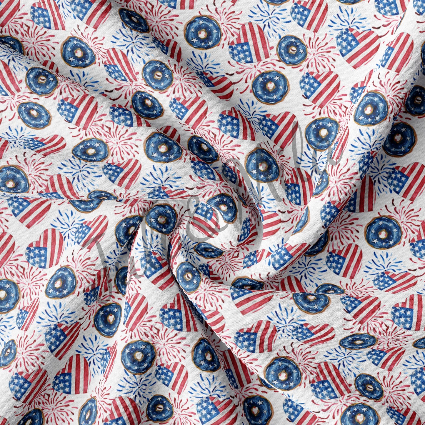 Patriotic 4th of July Bullet Fabric PT1