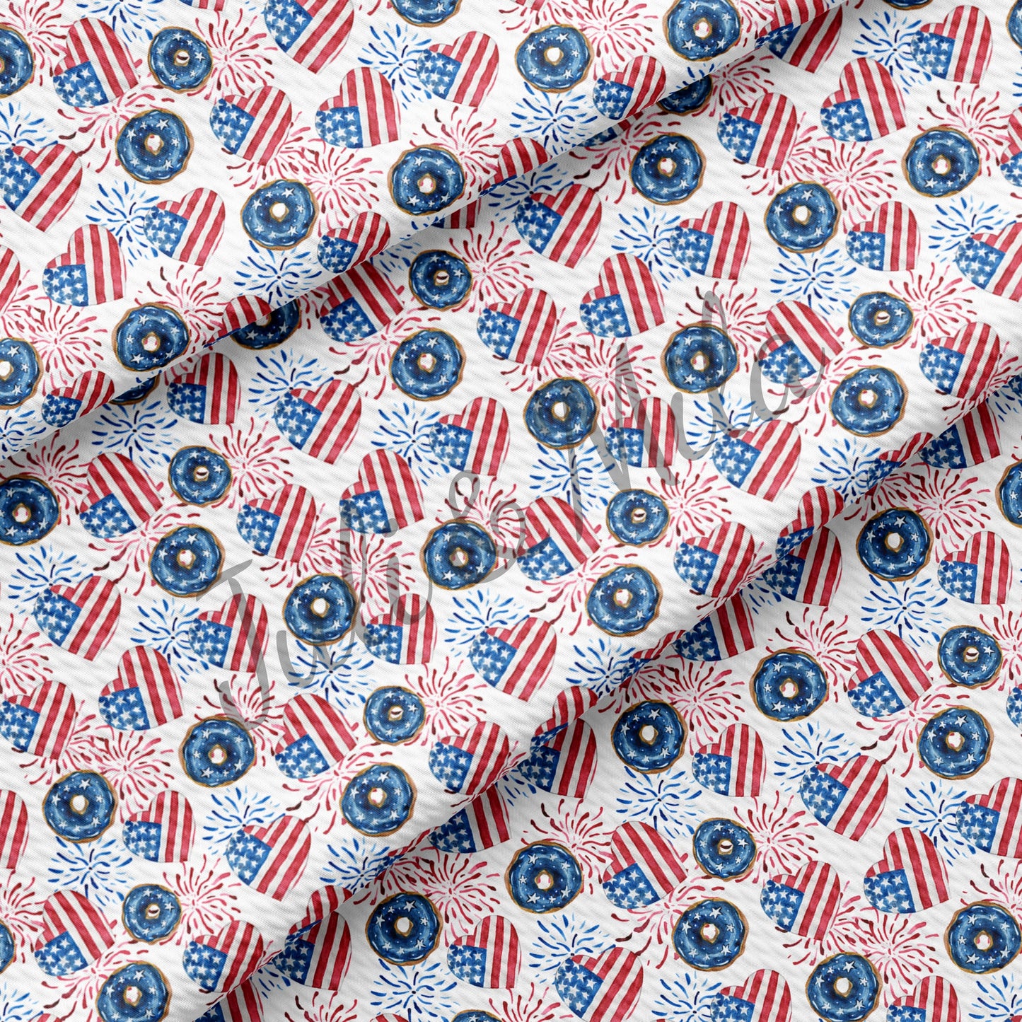 Patriotic 4th of July Bullet Fabric PT1