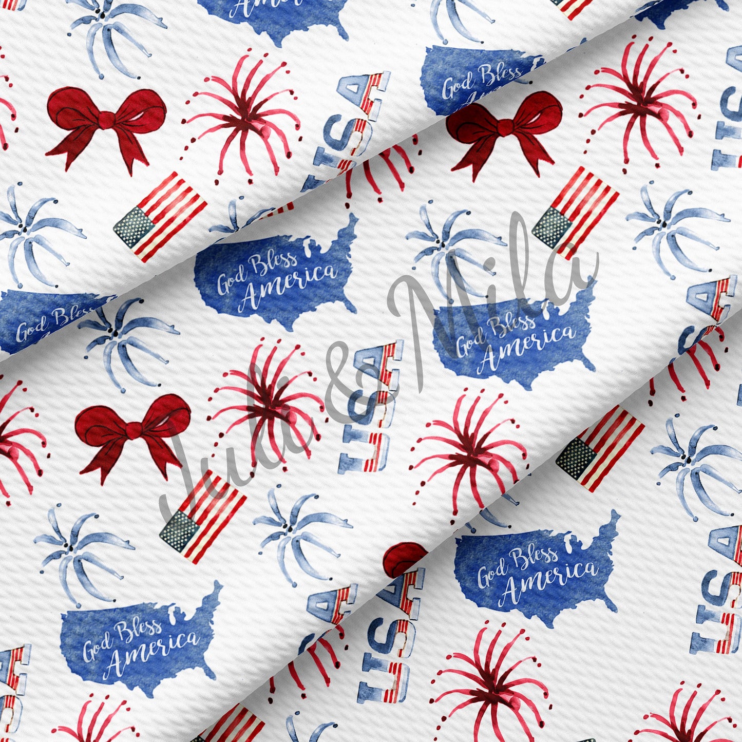 Patriotic 4th of July Bullet Fabric US Flag PT3