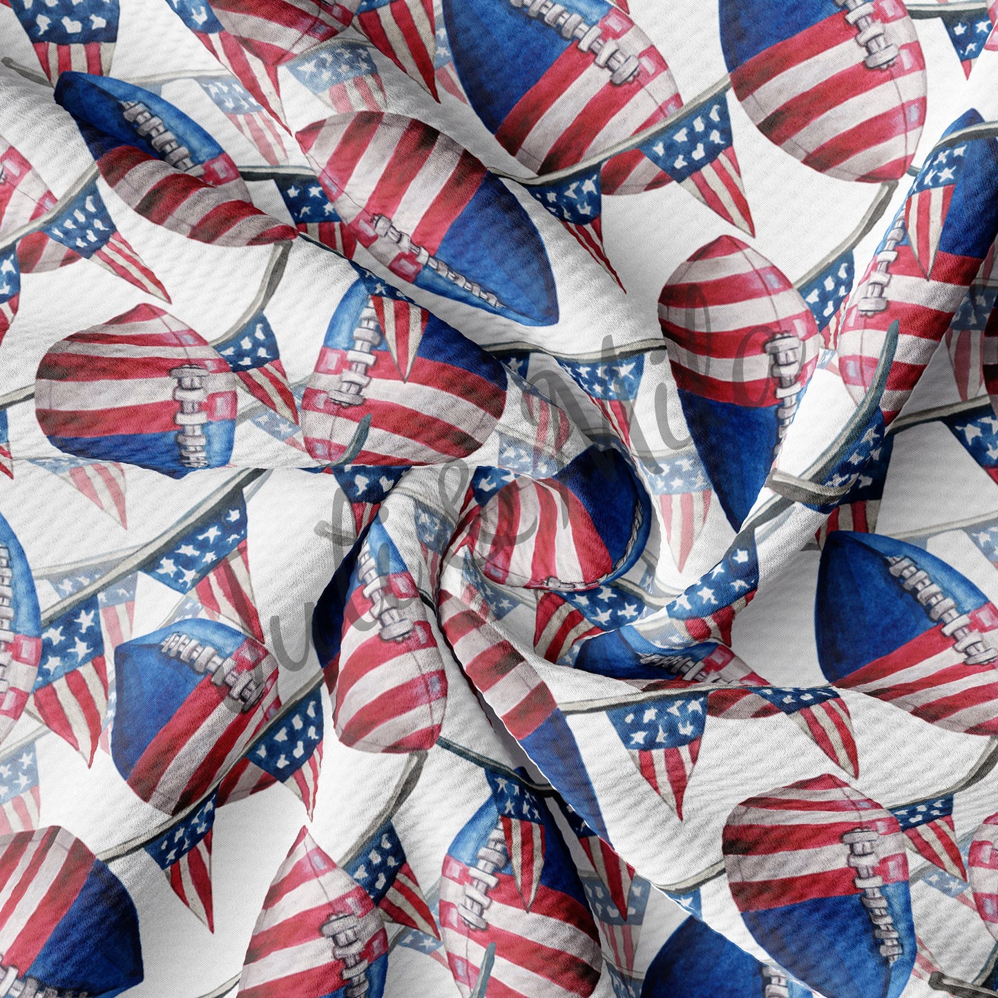 Patriotic 4th of July Bullet Fabric PT11