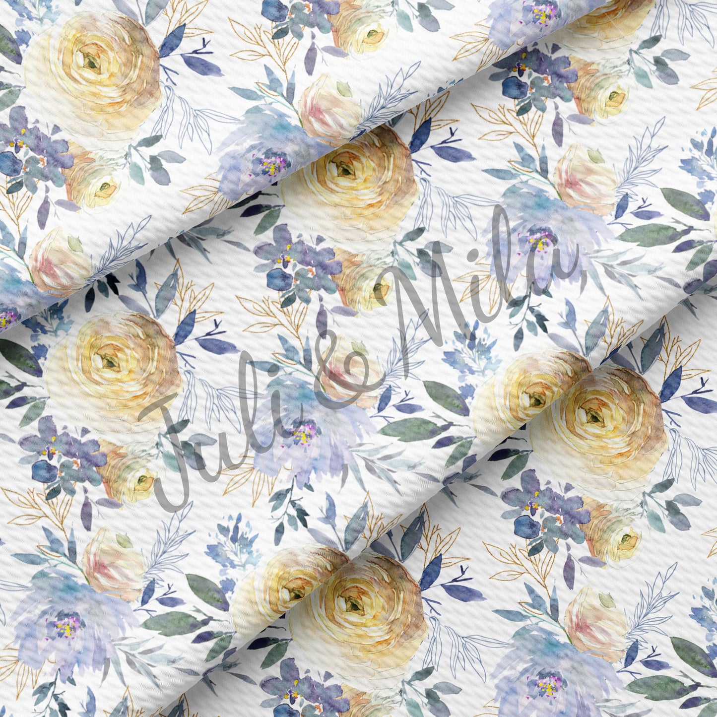 Printed Floral Bullet Fabric F21