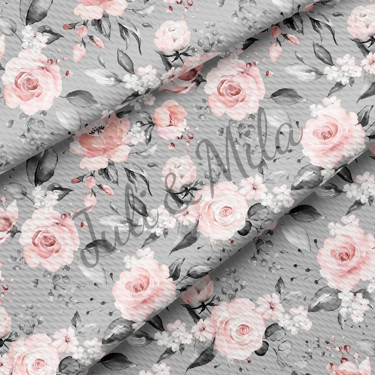 Printed Floral  Bullet Textured Fabric by the yard AA251