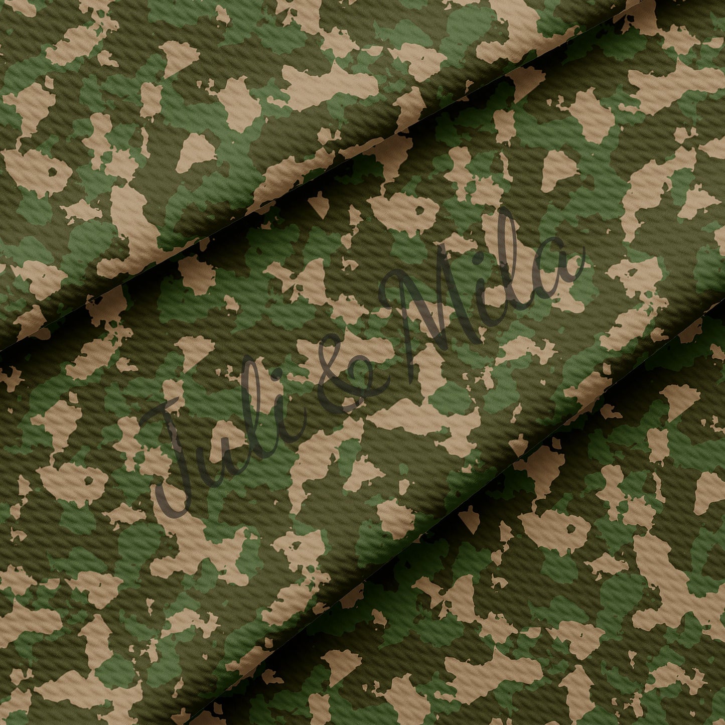 Camo Bullet Textured Fabric by the yard Camouflage Green AA250