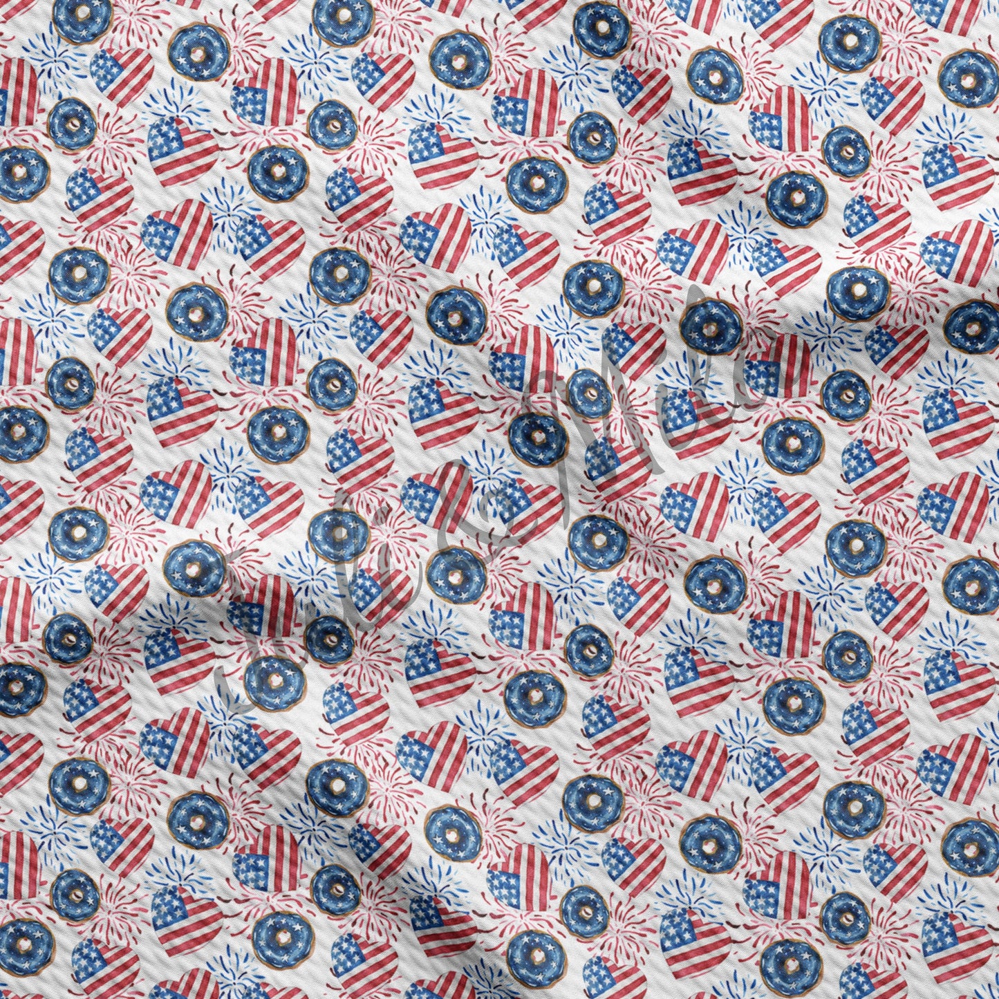 Patriotic 4th of July Bullet Fabric PT1