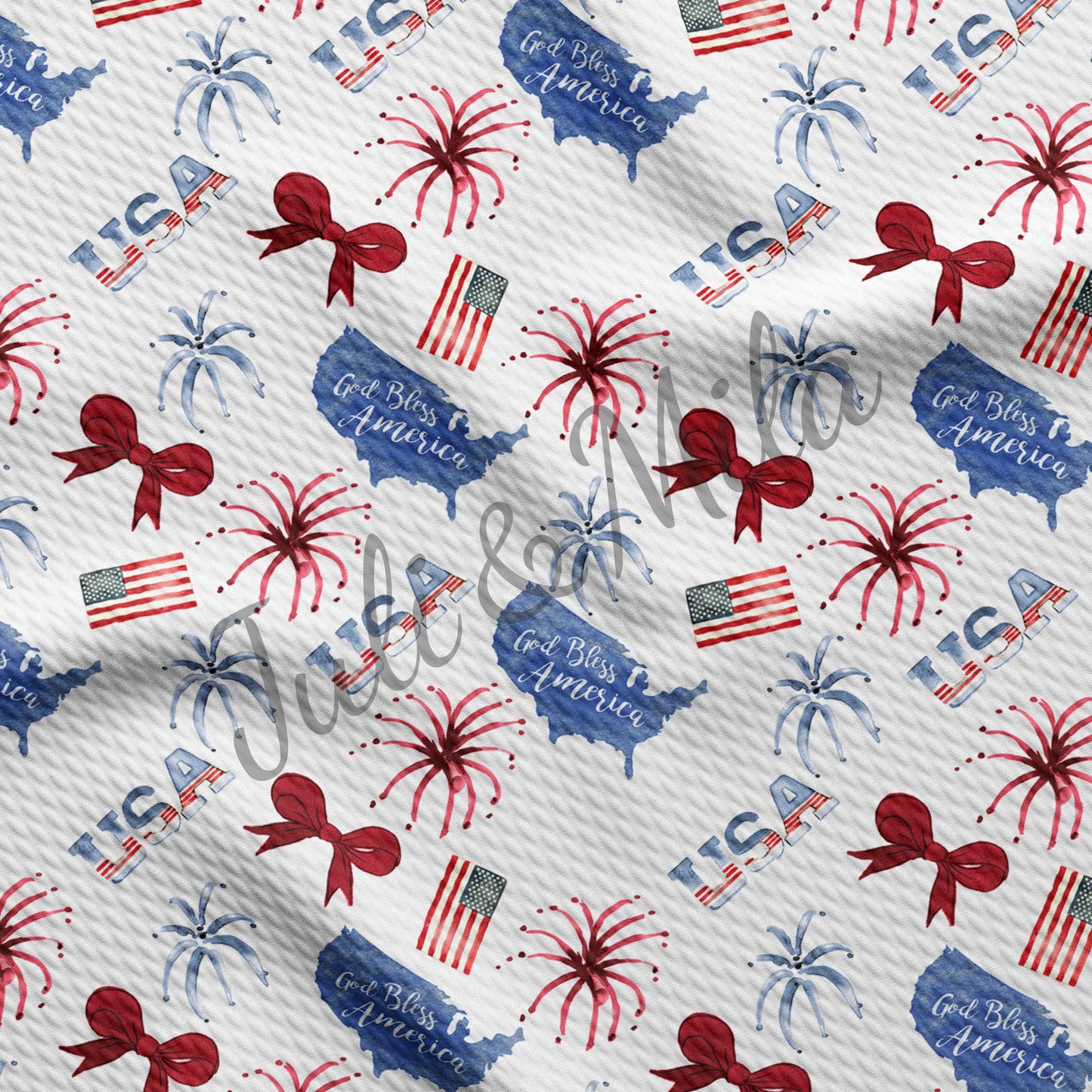 Patriotic 4th of July Bullet Fabric US Flag PT3