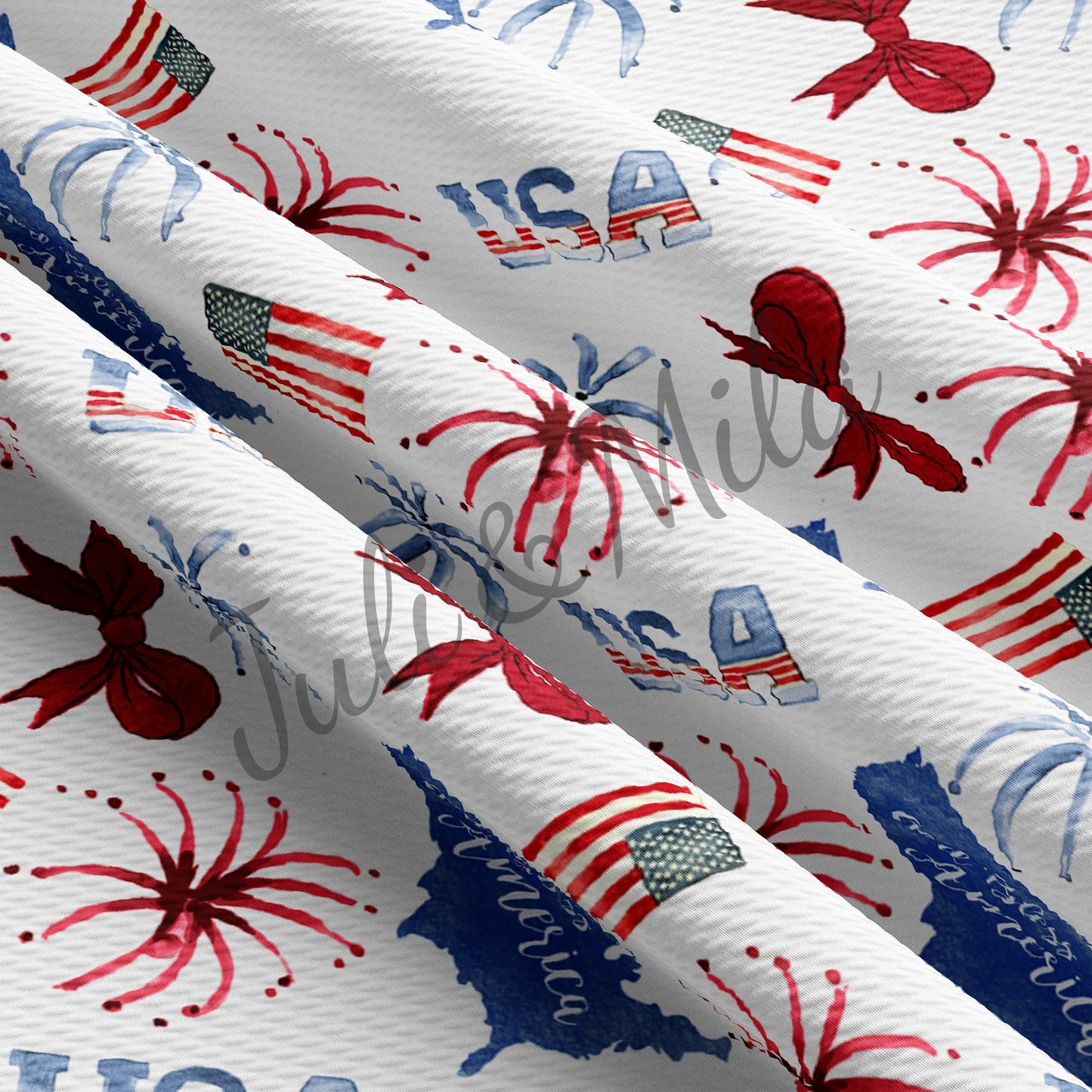 Patriotic 4th of July Bullet Fabric US Flag PT3