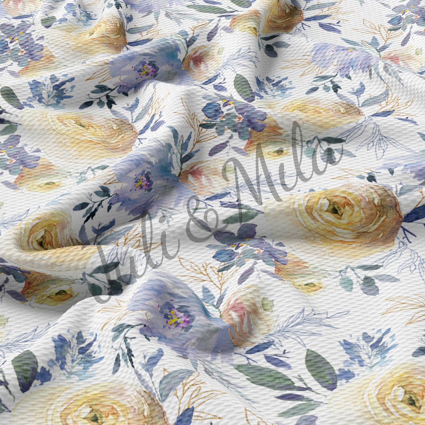 Printed Floral Bullet Fabric F21