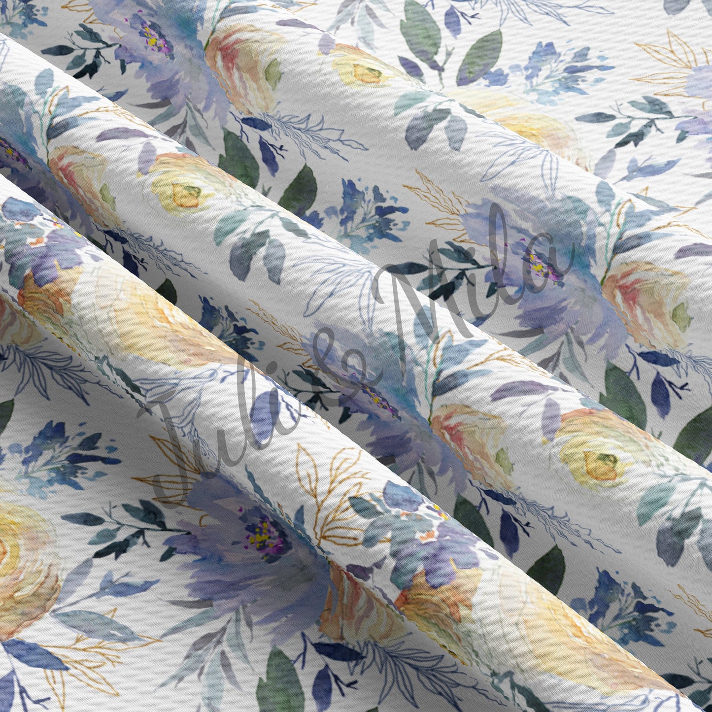 Printed Floral Bullet Fabric F21